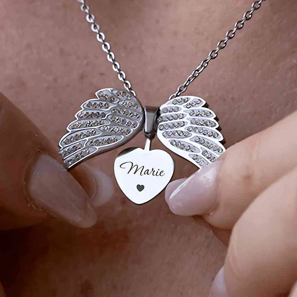 Colar Asas de Anjo Personalizável | Um Presente Eterno de Amor