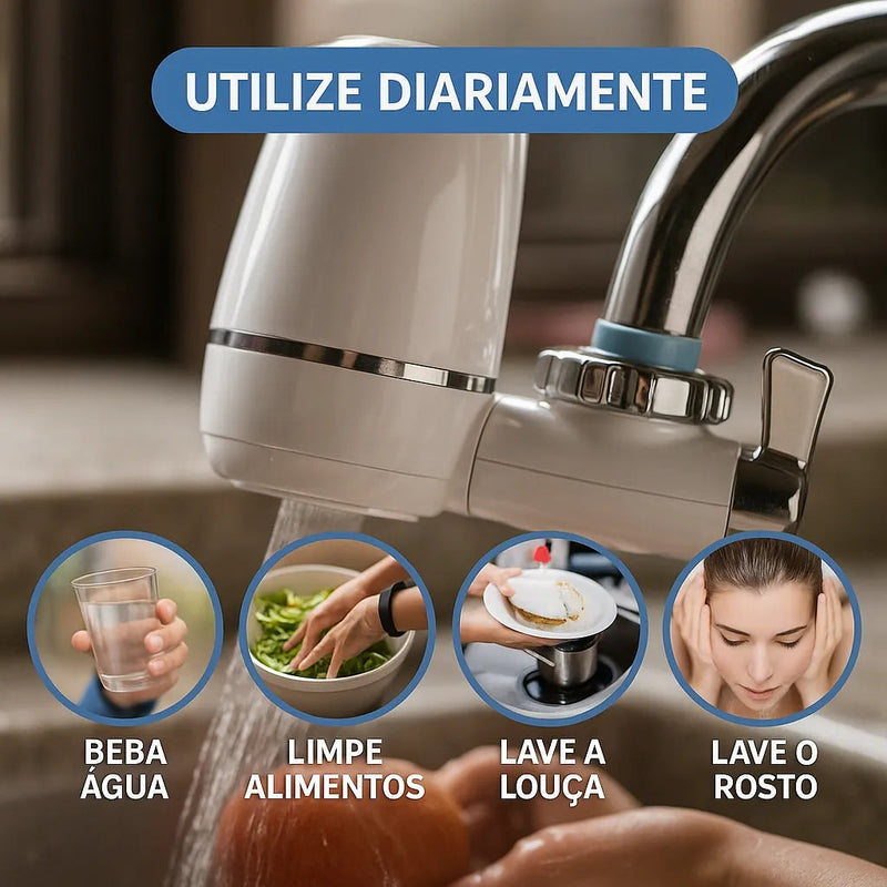 Purificador Filtro de Água para Torneira AquaShield | Água Pura e Segura Todos os Dias