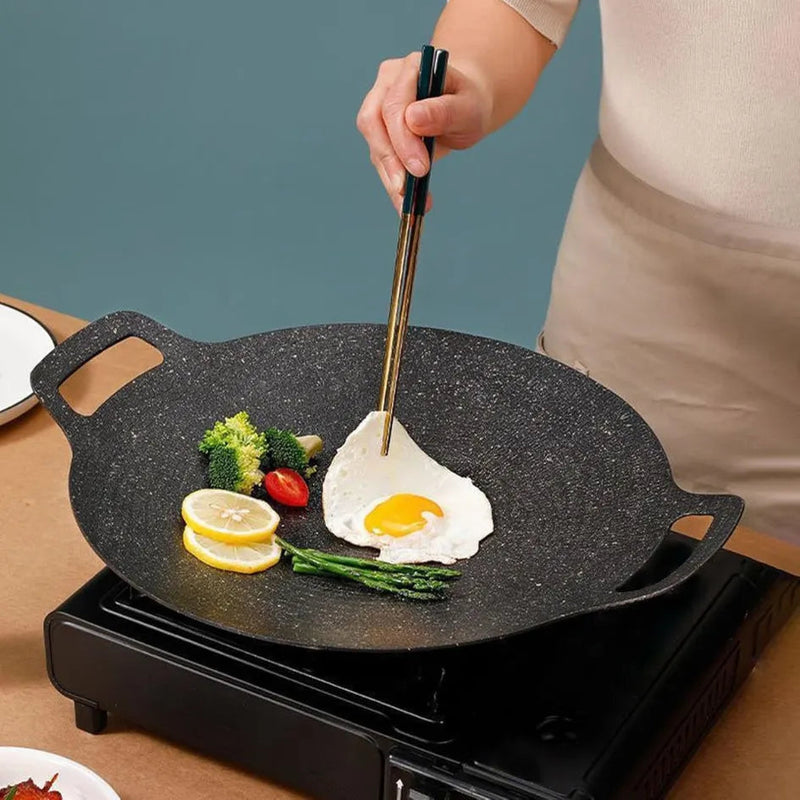 Frigideira de Pedra Vulcânica Antiaderente CookFlex | Cozimento saudável e sem esforço