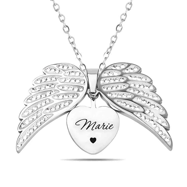 Colar Asas de Anjo Personalizável | Um Presente Eterno de Amor